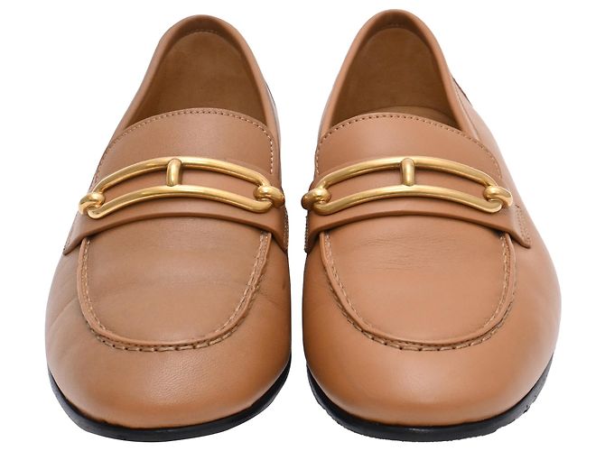 Mocassini Hermès Colette in pelle marrone - vista 2