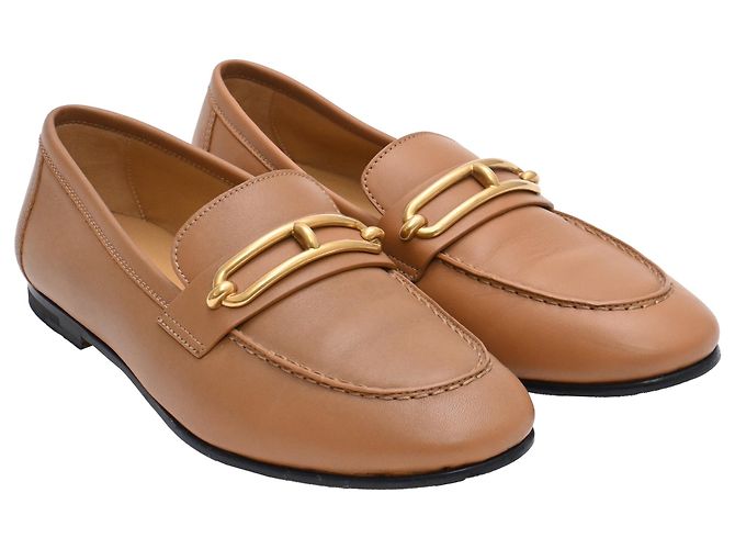 Mocassini Hermès Colette in pelle marrone - vista 4