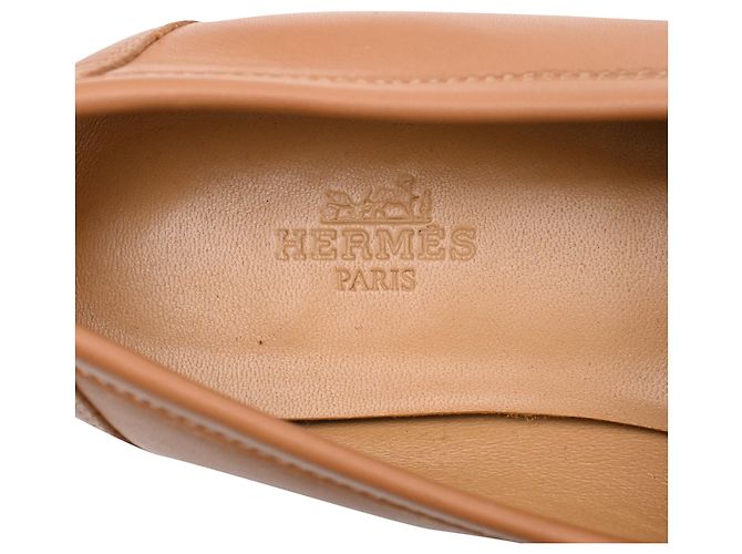 Mocassini Hermès Colette in pelle marrone - vista 7