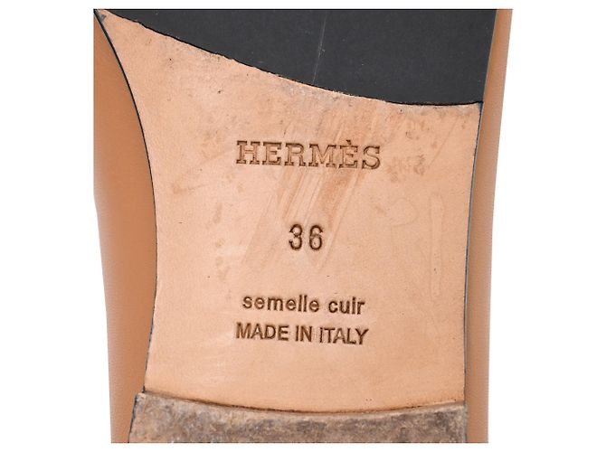 Mocassini Hermès Colette in pelle marrone - vista 8