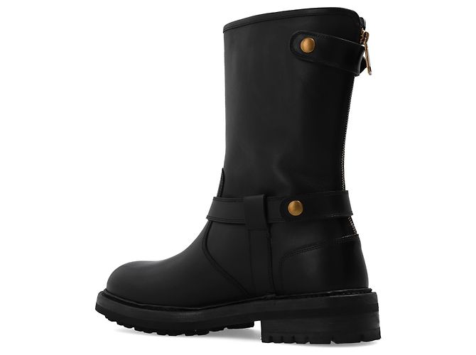 Dolce & Gabbana Black Leather Biker Boots - view 3