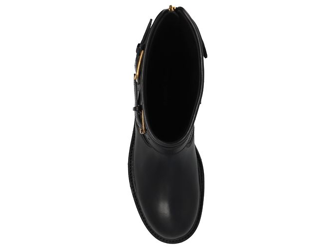 Dolce & Gabbana Black Leather Biker Boots - view 4