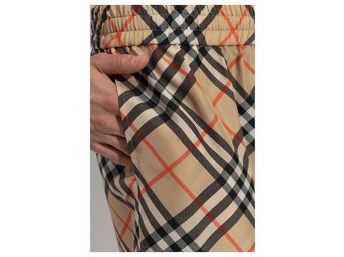 Burberry Seidenshorts Beige mit Check-Muster - Ansicht 3