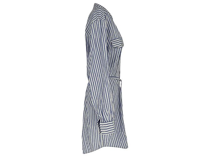 Vestido mini a rayas Liliane Isabel Marant Etoile en algodón azul - vista 2
