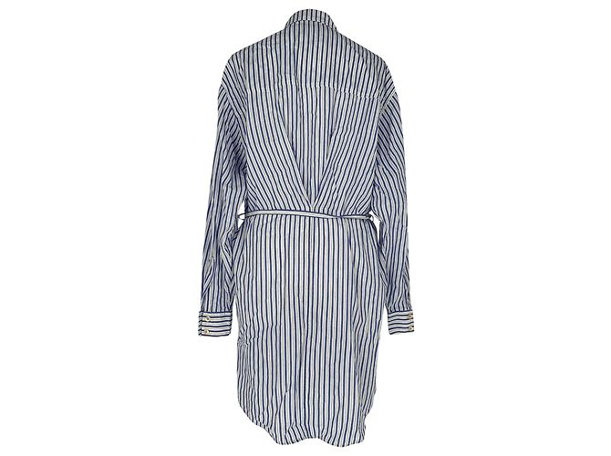 Vestido mini a rayas Liliane Isabel Marant Etoile en algodón azul - vista 3