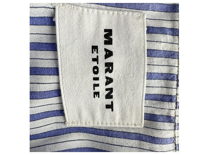 Vestido mini a rayas Liliane Isabel Marant Etoile en algodón azul - vista 6