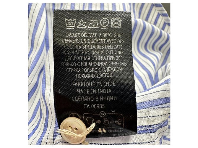 Vestido mini a rayas Liliane Isabel Marant Etoile en algodón azul - vista 9