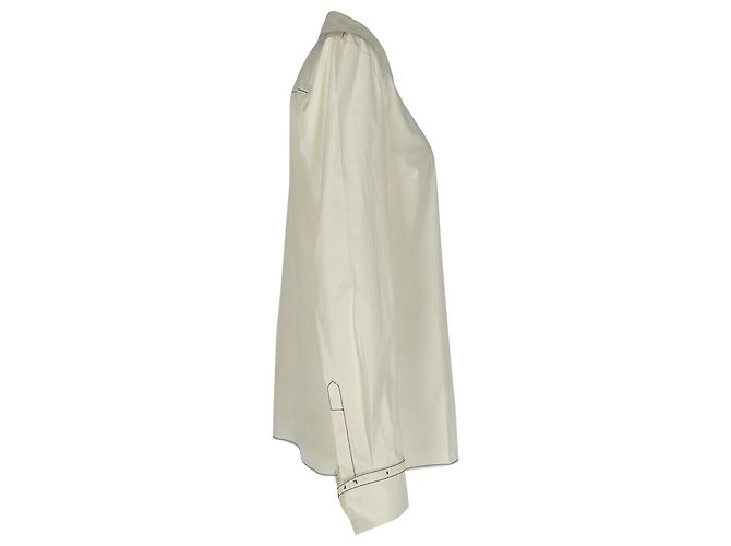 Camicia con bottoni nascosti Gabriela Hearst in cotone bianco - vista 2