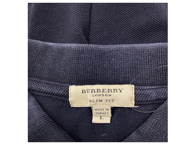 Polo Burberry House Check en algodón negro - vista 7