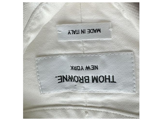 Thom Browne Button-Down-Hemd aus weißer Baumwolle - Ansicht 4