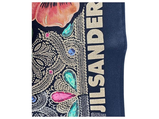 Jil Sander Seidentuch mit Blumenprint in Multicolor - Ansicht 3