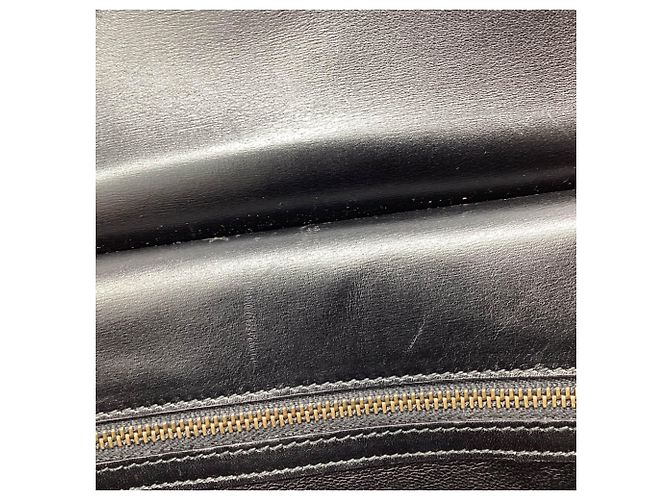 Borsa Gucci con manico superiore e doppia patta in pelle di coccodrillo nera - vista 11