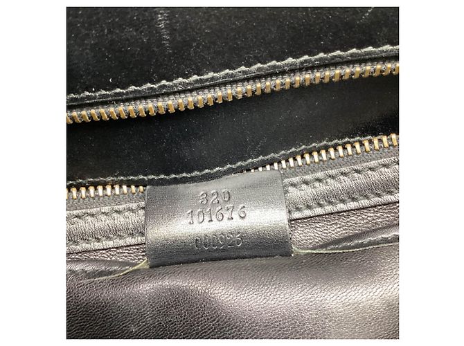 Borsa Gucci con manico superiore e doppia patta in pelle di coccodrillo nera - vista 8