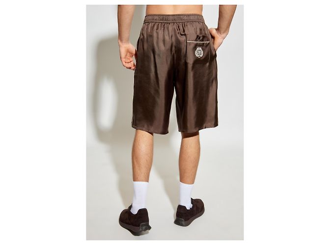 Pantaloncini in seta marrone Dolce & Gabbana - vista 2