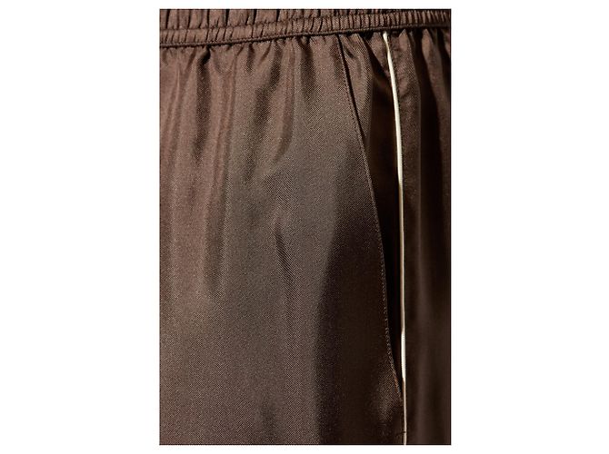 Pantaloncini in seta marrone Dolce & Gabbana - vista 3