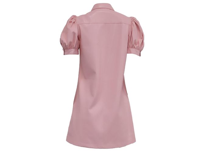 Abito camicia mini Jenn Alice + Olivia in ecopelle rosa - vista 4