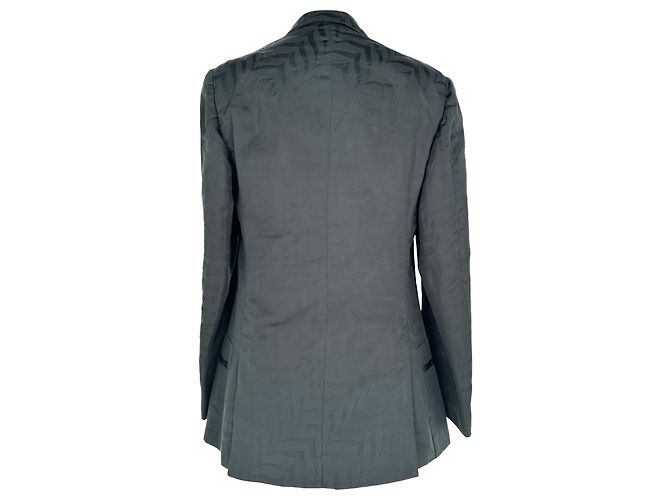 Gucci Single-Breasted Jacquard Blazer in Black Silk - view 3