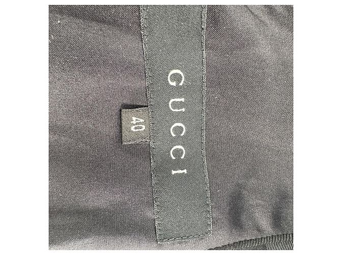 Gucci Single-Breasted Jacquard Blazer in Black Silk - view 6