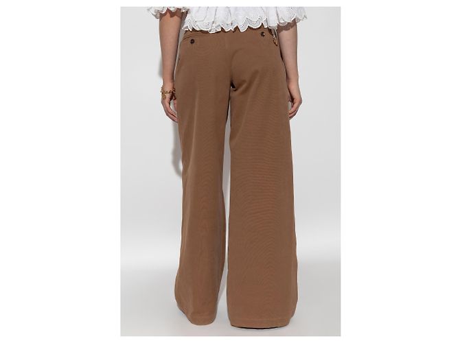Pantalones anchos de Chloé de algodón marrón - vista 2