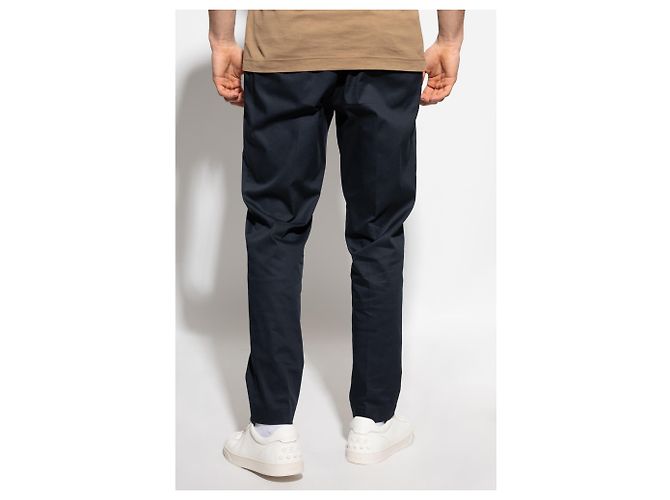 Dolce & Gabbana Hose aus blauer Baumwolle mit Bügelfalte - Ansicht 2