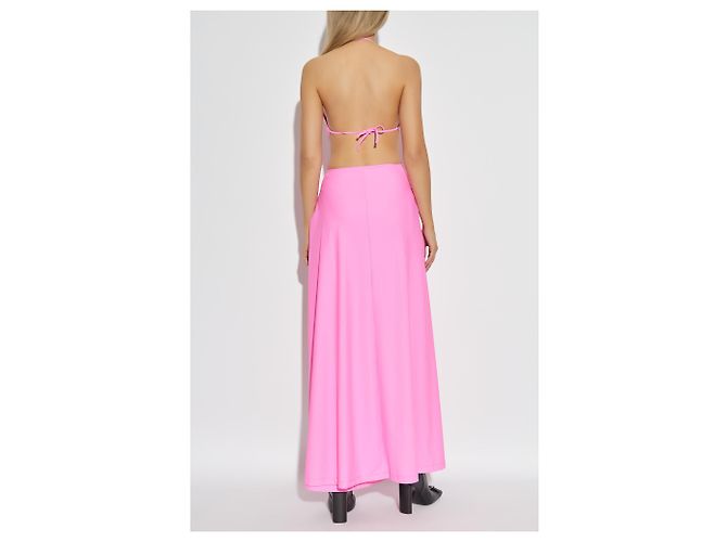 Balenciaga Vestido rosa con espalda descubierta de nylon - vista 2