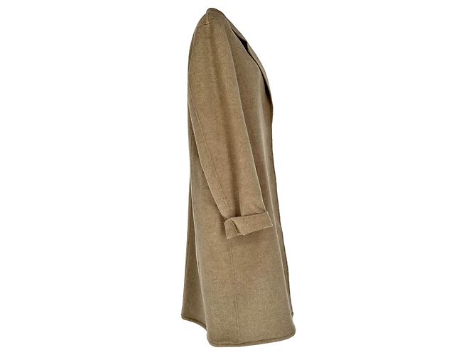 Abrigo de botones ocultos Joseph en cashmere marrón - vista 2