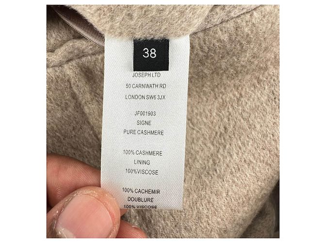 Abrigo de botones ocultos Joseph en cashmere marrón - vista 5