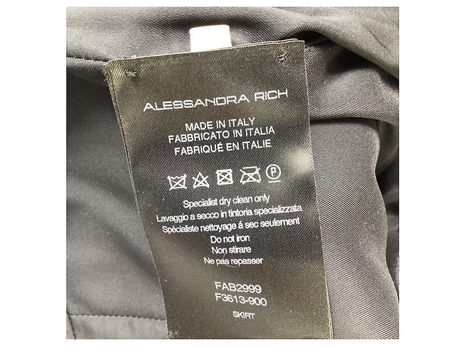 Falda midi de vinilo Alessandra Rich en poliuretano negro - vista 6