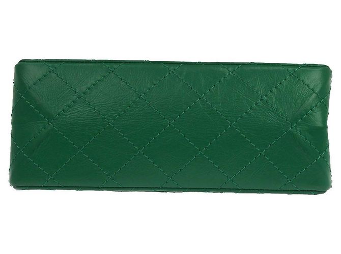 Chanel 2.55 Borsa in pelle di vitello verde - vista 3