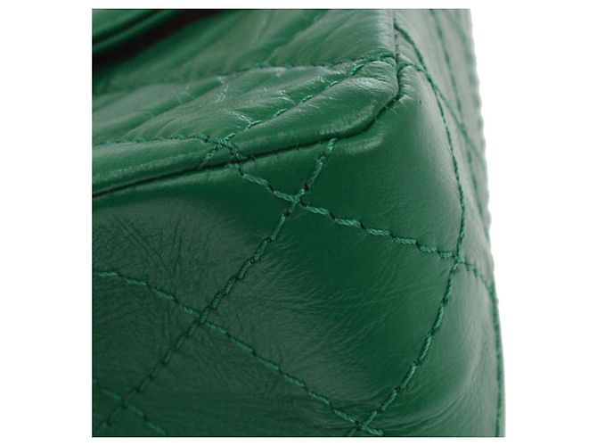 Chanel 2.55 Borsa in pelle di vitello verde - vista 4