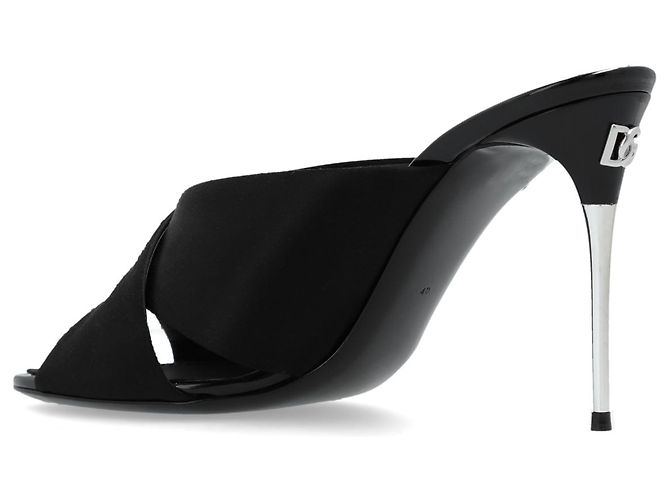 Dolce & Gabbana Slippers con tacco nere - vista 3