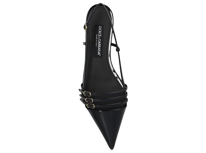 Ballerine Dolce & Gabbana in vernice nera a punta - vista 4