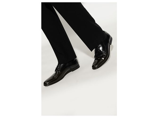 Scarpe Derby in pelle nera Dolce & Gabbana - vista 2