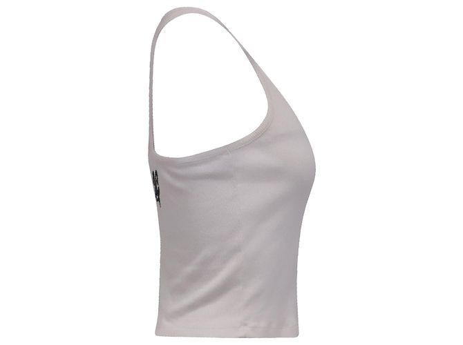 Canotta decorata Dolce & Gabbana D&G in cotone bianco - vista 3