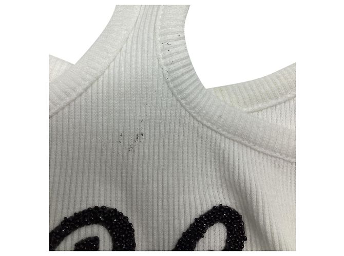 Canotta decorata Dolce & Gabbana D&G in cotone bianco - vista 6