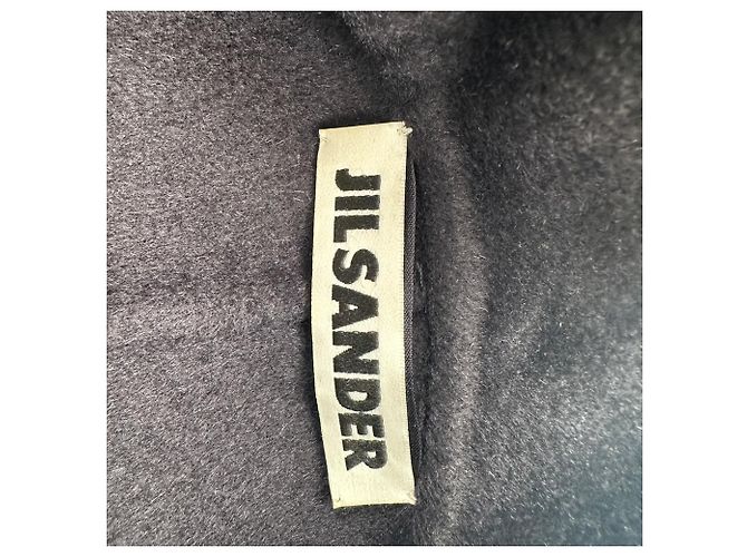Jil Sander Collared Buttoned Jacket in Black Angora - view 4