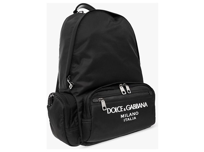 Zaino nero Dolce & Gabbana con logo - vista 3