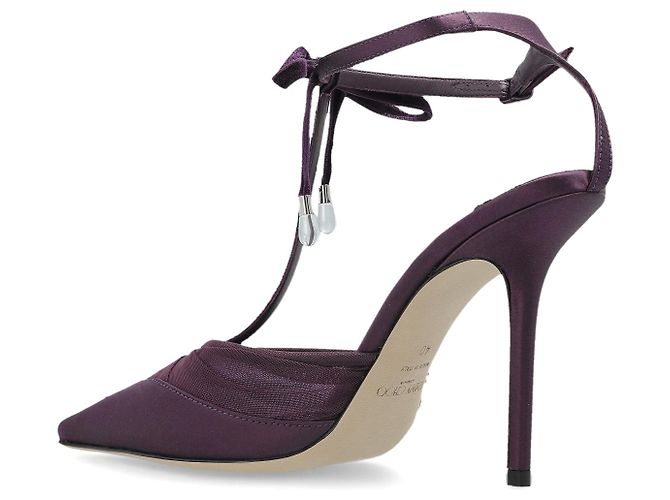 Décolleté Jimmy Choo Afia in pelle viola - vista 2