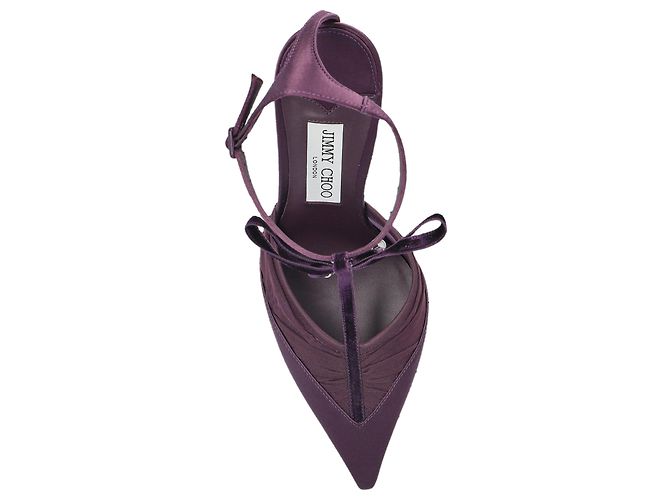 Décolleté Jimmy Choo Afia in pelle viola - vista 3