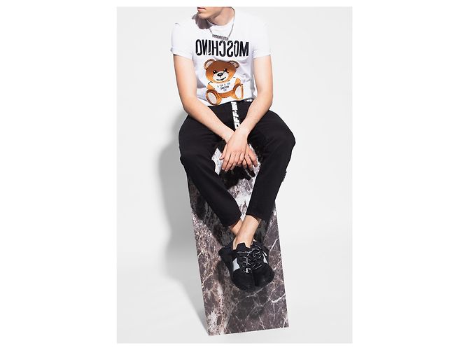 Sneakers nere Dolce & Gabbana con logo e mesh - vista 3