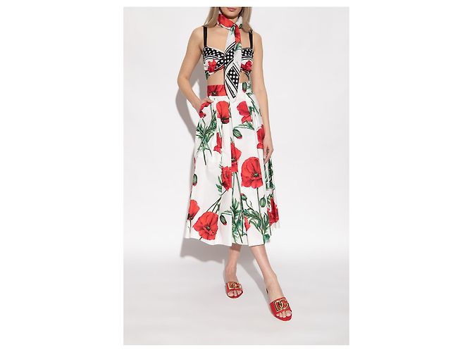 Dolce & Gabbana Ciabatte lucide ‘Bianca’ - vista 2