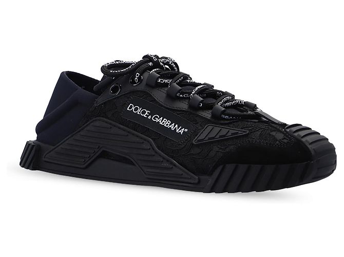 Sneakers NS1 Dolce & Gabbana in pelle nera - vista 4