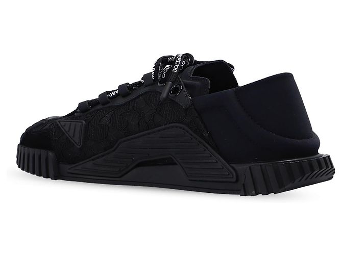 Sneakers NS1 Dolce & Gabbana in pelle nera - vista 5