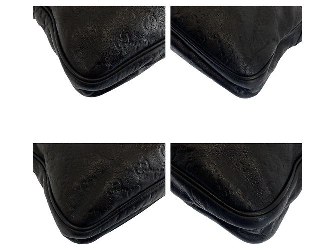 Borsa porta documenti in pelle Gucci Guccissima - vista 3
