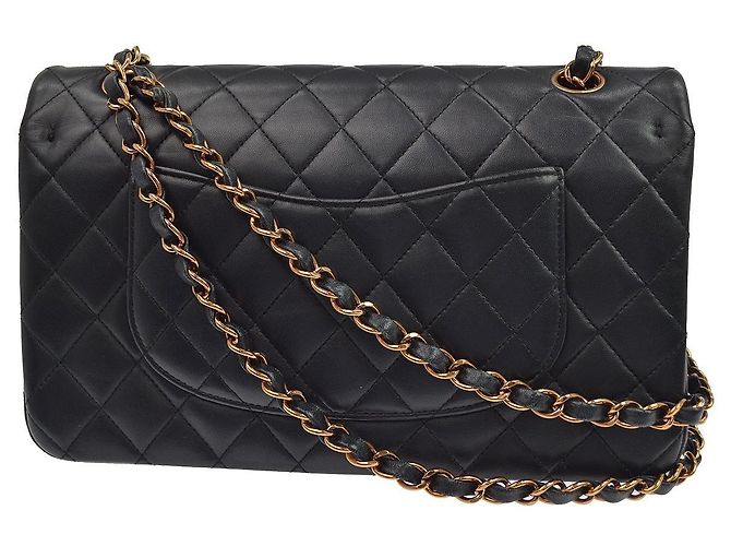 Chanel Classic Timeless Double Flap Quilted Lambskin Medium - vista 2