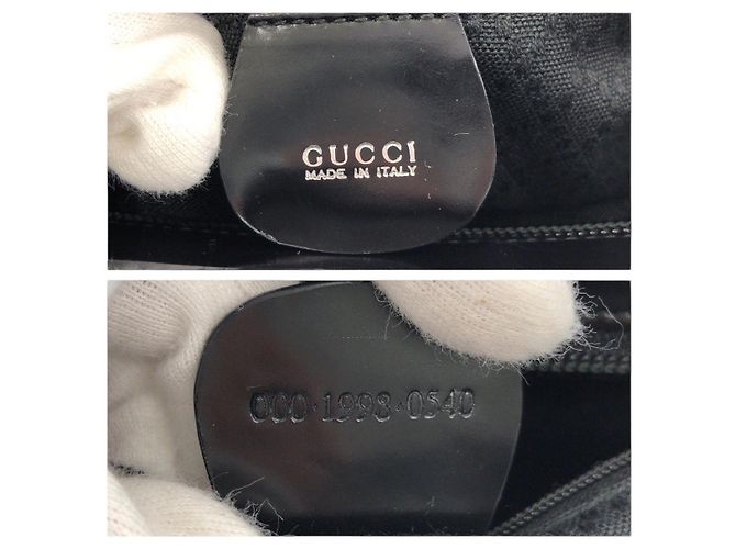 Borsa 2way Gucci in Canvas Bamboo e pelle verniciata - vista 4