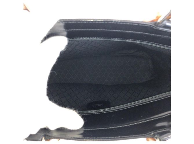 Borsa 2way Gucci in Canvas Bamboo e pelle verniciata - vista 9
