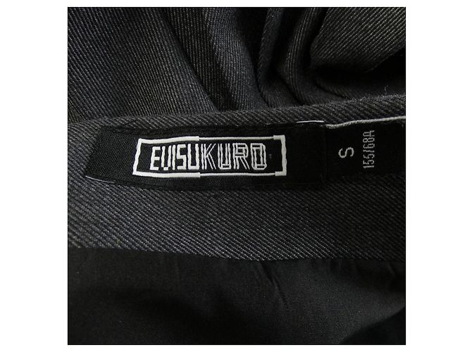 Autre Marque Falda de textil gris EBISU KURO - vista 4