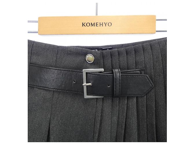 Autre Marque Falda de textil gris EBISU KURO - vista 5