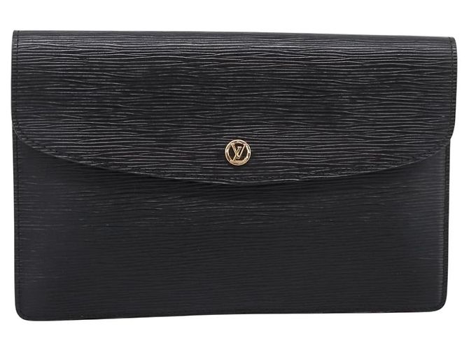 LOUIS VUITTON Epi Montaigne 27 Clutch Bag Black M52652 LV - vista 13